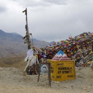 Beautiful Himalayan landscape view from the Namikala pass in Ladakh, India